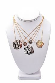Cutout Monogram Necklace 14k White Yellow Or Rose Gold