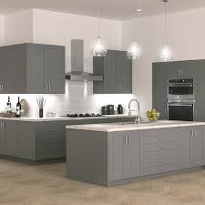 • get a bright, modern look • cabinets ship next day. Shaker Base Cabinets In Gray Kitchen The Home Depot