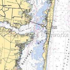 New Jersey Island Heights Nautical Chart Decor Beach