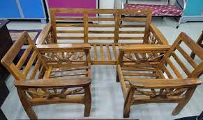 5 seater teak wood sofa set 3 1 1