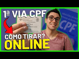 como tirar cpf pela internet 1º via