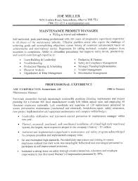 Maintenance Manager Resume Sample All Trades Resume Writing Service