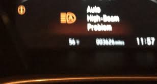 auto high beam problem info message