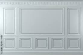 Classic Wall Of White Wood Panels