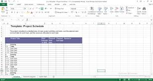 Project Schedule Excel Template Engineering Management