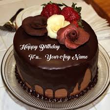 happy birthday chocolate cake photo