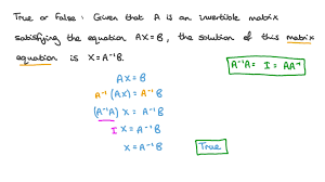 Solving A Matrix Equation Involving An