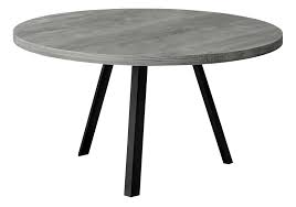 Grey Coffee Table With Black Metal Legs