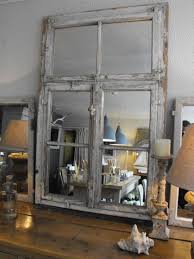 take old window and put a mirror behind