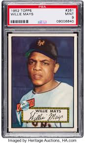 Free shipping free shipping free shipping. 1952 Topps Willie Mays 261 Psa Mint 9 Baseball Cards Singles Lot 80700 Heritage Auctions