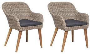 Vidaxl 2x Patio Chairs With Cushions