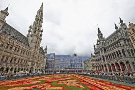 giant carpet at grand place in brussels