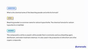 chemical name of bleaching powder