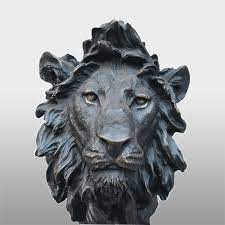 China Outdoor Bronze Lion Head For Wall