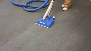 commercial carpet cleaning using a