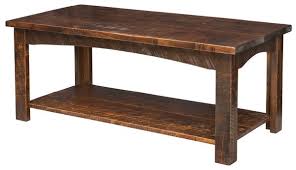 Rough Cut Maple Wood Coffee Table From