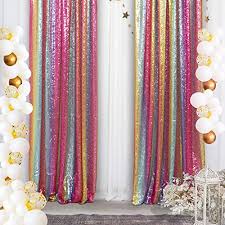 Rainbow beaded curtains, raindrop style strands of beads, 3 feet wide x 6 feet long, hang in doorway, window, parties & more. Sequin Curtains 2 Panels 2ftx8ft Rainbow Glitter Sequin Backdrop Curtains Christmas Party Backdrop Sequence Curtains For Wedding Sequins Window Treatment Panels 2ftx8ft Rainbow Walmart Com Walmart Com