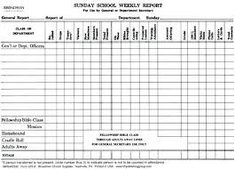 Sunday School Attendance Chart Template Www