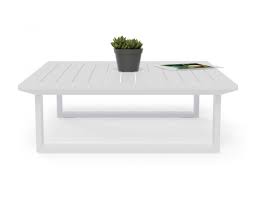 White Outdoor Square Coffee Table