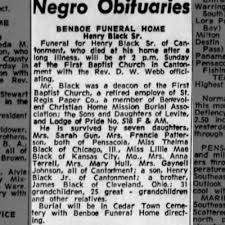 obituary for henry black newspapers com