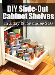A pantry cabinet is an important part of the home whether you like it or not, some people get professionals to build one for them and spend a lot let's get started and see how these diy projects can assist you today. Organize Your Pantry With Diy Slide Out Cabinet Shelves The Kim Six Fix