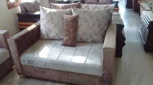 brown wood sofa set fabric
