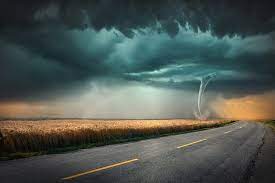 earth tornado cloud field road