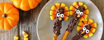 I love the candy corn turkey cookies and pilgrim hat made out of a mini reese's peanut butter cup. The Best Thanksgiving Harvest Treats For Teachers Laugh Eat Learn
