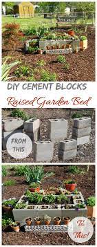 Concrete or cement blocks can be repurposed in numerous ways to create a lot of interesting things such use it in the garden, on the deck or in the back yard. Cement Blocks Raised Garden Bed