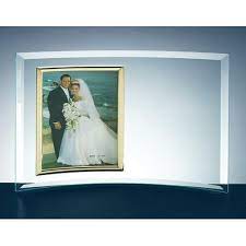 Clear Curved Glass Vertical Photo Frame