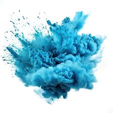 Vibrant Cyan Blue Holi Paint Color