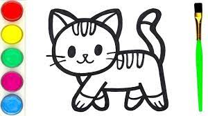Mewarnai gambar hewan kitty kucing lucu aneka mewarnai coloring. Learn To Cat Drawing And Coloring How To Drawing Cat Mewarnai Kucing Dan Menggambar Halaman Youtube