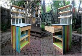 gorgeous wood pallet kitchen cabinet