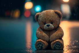 premium photo sad teddy bear sits at