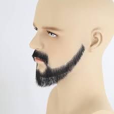 zigzag hair face beard extension human