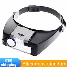 Headband Magnifier Led Light Head Lamp Magnifying Glass Jeweler Loupe With Led Lights 1 5x 3 X 8 5x 10x Magnifiers Aliexpress