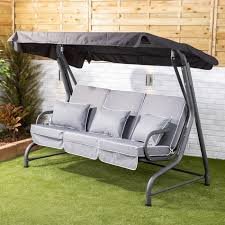 3 Seater Charcoal Swing Seat With