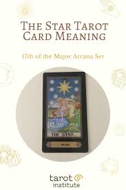 The presence of the star in a spread means a period of rest and personal renewal. The Star Tarot Card Meaning 17th Of The Major Arcana Set
