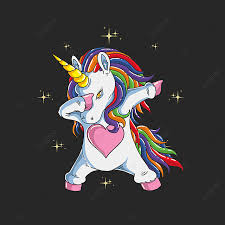 unicorn dabbing png vector psd and