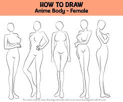 how to draw anime body female body