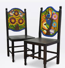 Hand Carved Painted Mexican Furniture
