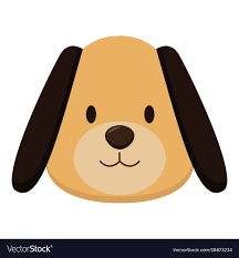 cute dog head cartoon royalty free