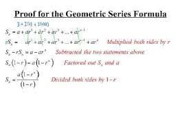 Proof For The Geometric Series Formula