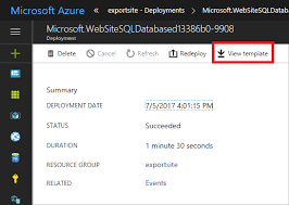 Export Azure Resource Manager Template Microsoft Docs