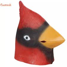 Cosmask Real Adult Party Costume Game Cute Funny Mask Black Red Angry Birds  Headwear Carnival Cosplay Mask|Boys Costume Accessories