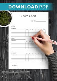 monthly c chart template pdf