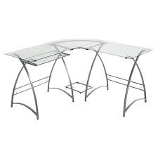 Choose from contactless same day delivery, drive up and more. L Shaped Glass And Metal Corner Computer Desk Silver Saracina Home Target