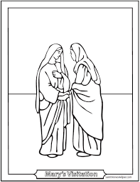 You can find so many unique, cute and complicated pictures for children of all ages as well as many great. Visitation Coloring Page Mary Visits Elizabeth