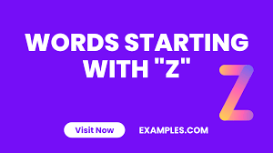 words that start with z 450 list