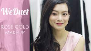 korean makeup tutorial rose gold